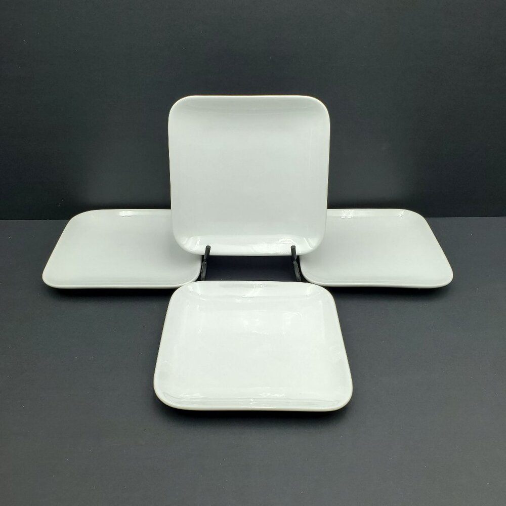 Pier 1 White Appetizer Plates Pier 1 White Square Dessert Snack Tapas Plates